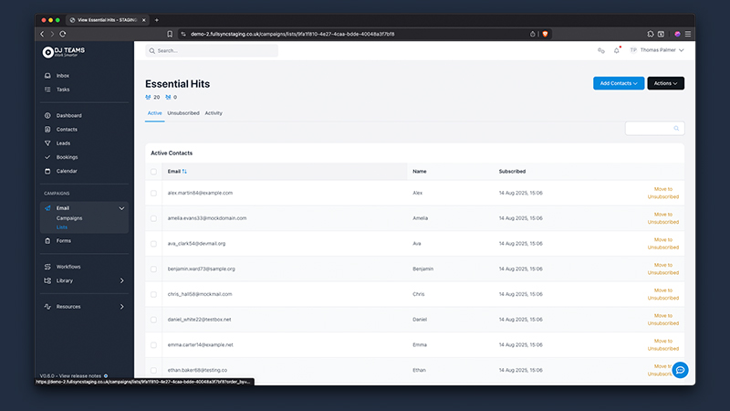 Creating and managing subscriber lists for email campaigns