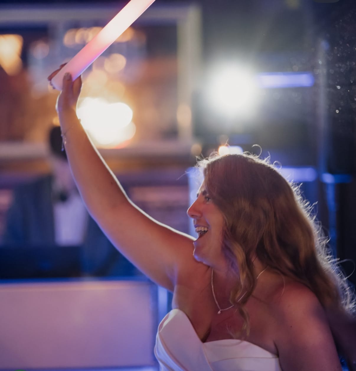 Wedding bride enjoying their big day